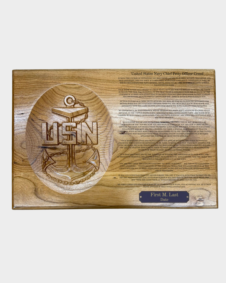 3D Chief Anchor Plaque