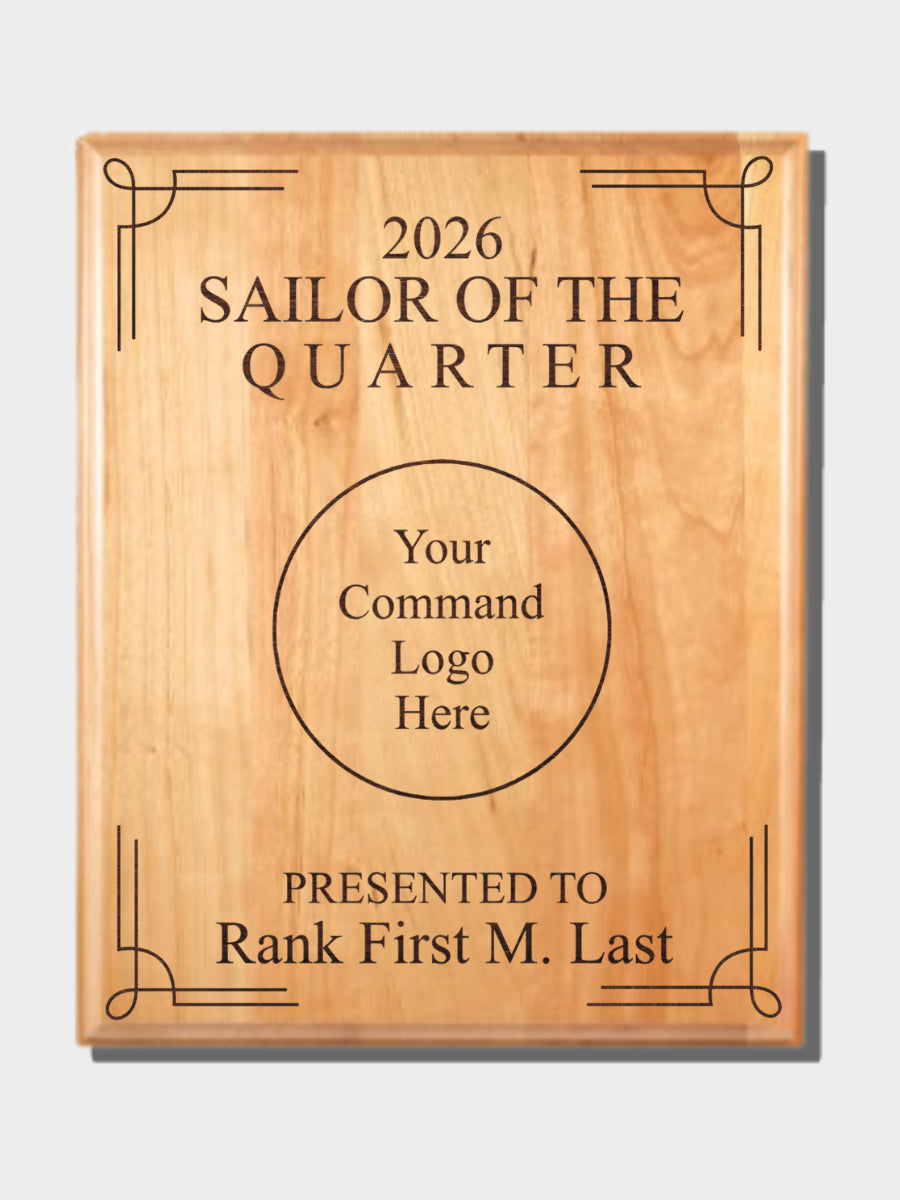 Sailor Of the Quarter Hardwood Plaque