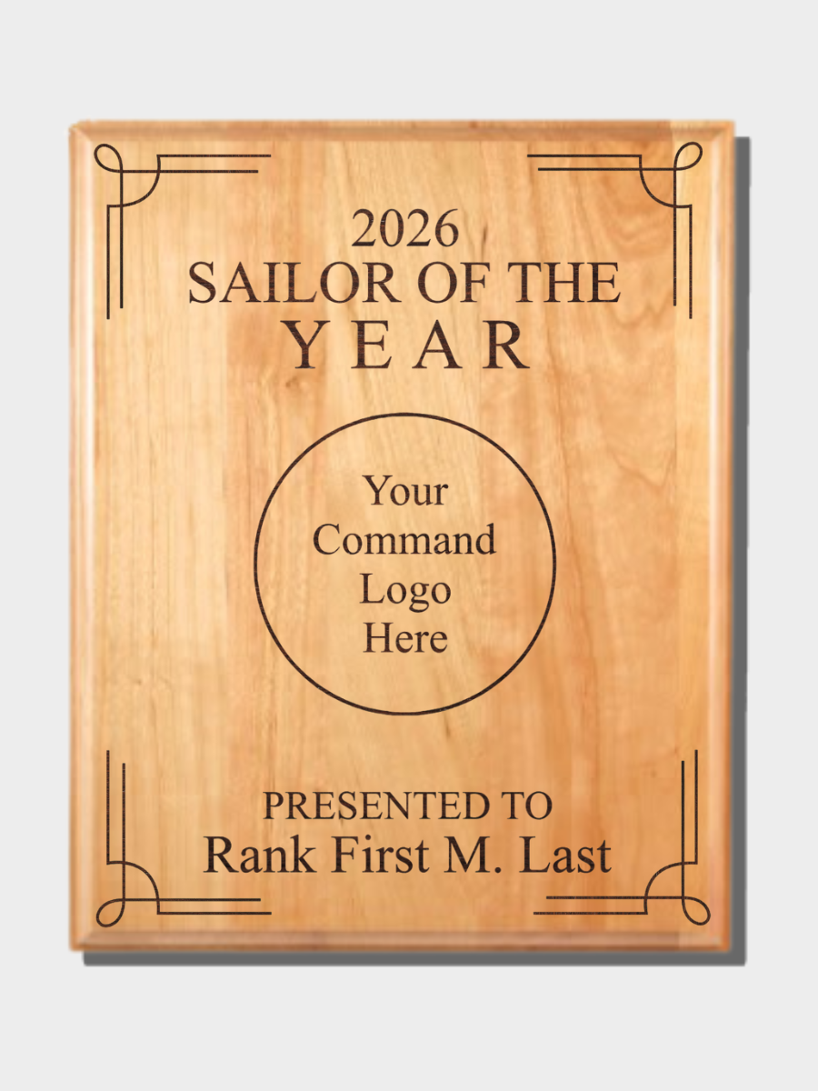 Sailor Of the Year Hardwood Plaque