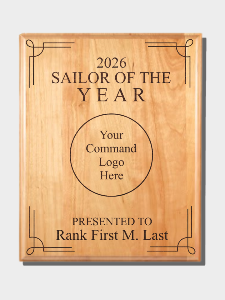 Sailor Of the Year Hardwood Plaque