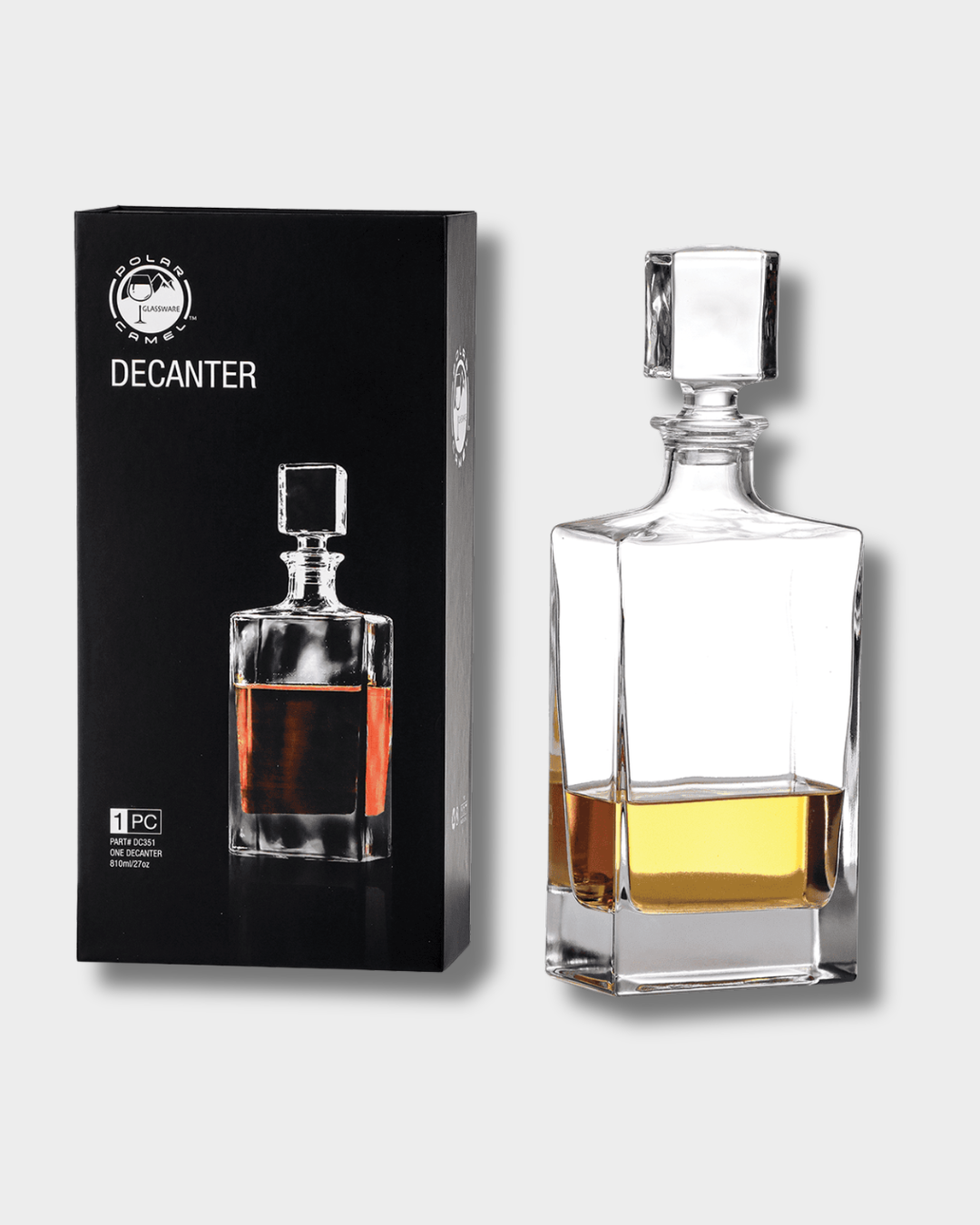 Rectangle Glass Decanter - 810mL