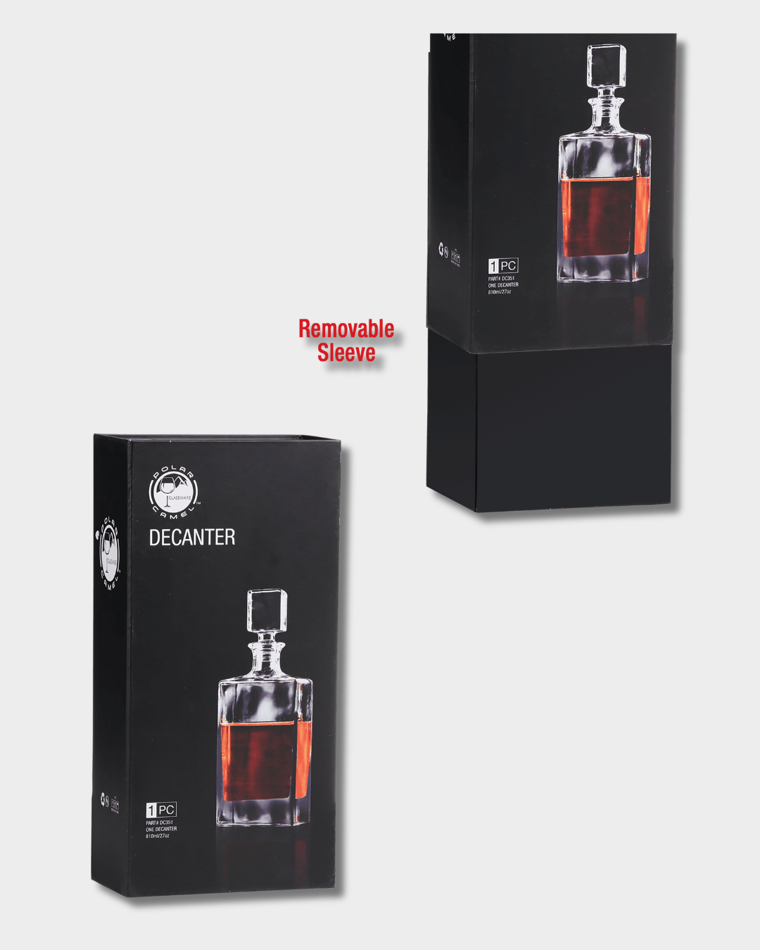Rectangle Glass Decanter - 810mL