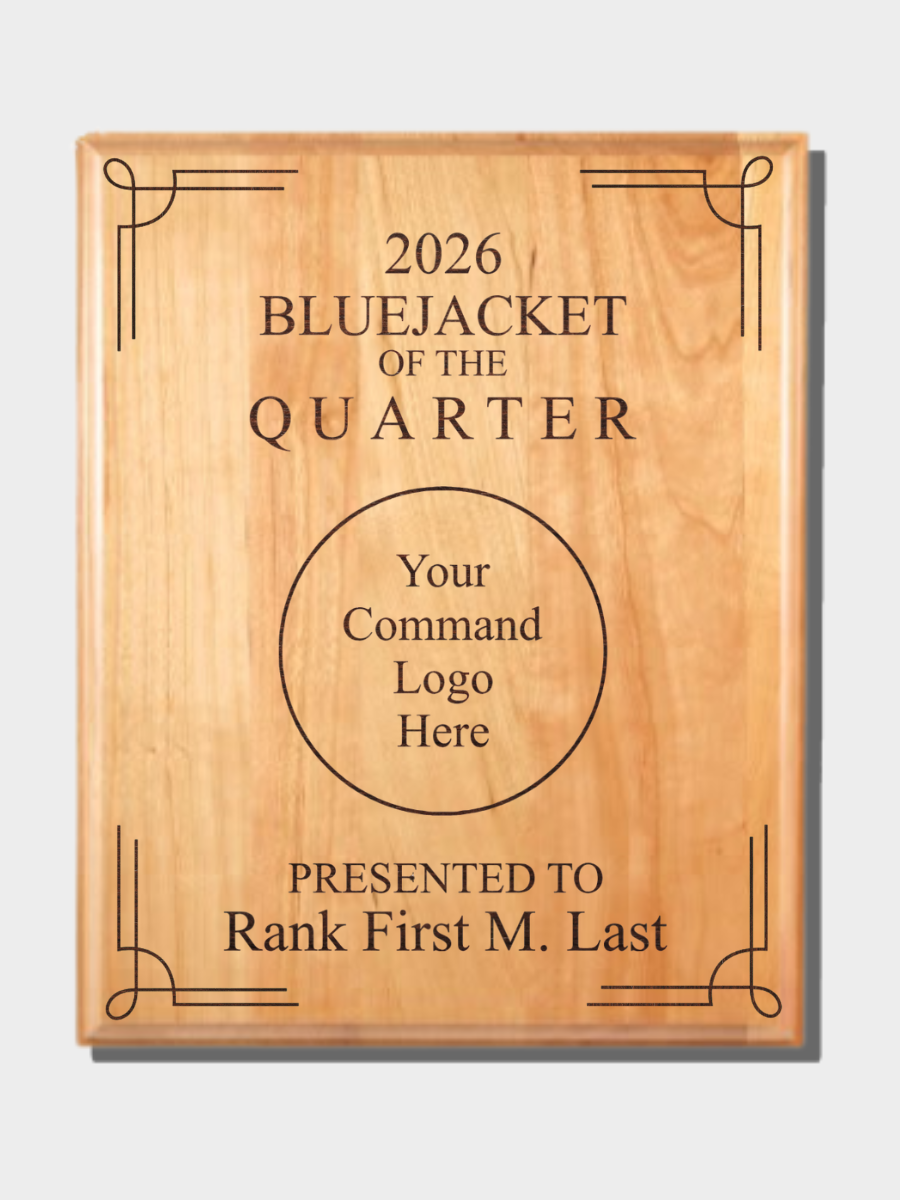 Bluejacket Of the Quarter Hardwood Plaque