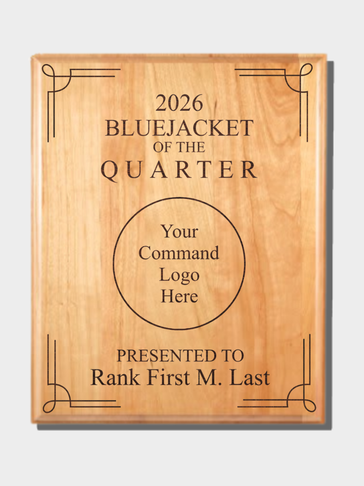 Bluejacket Of the Quarter Hardwood Plaque