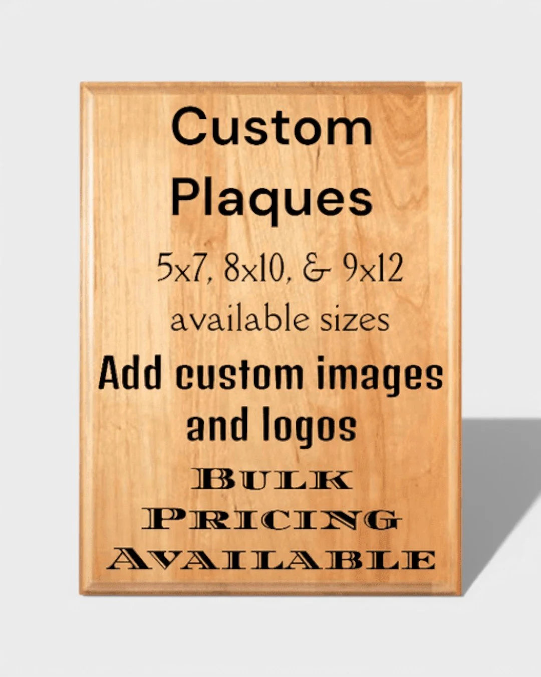 Cherry Hardwood Plaque 9"x12"