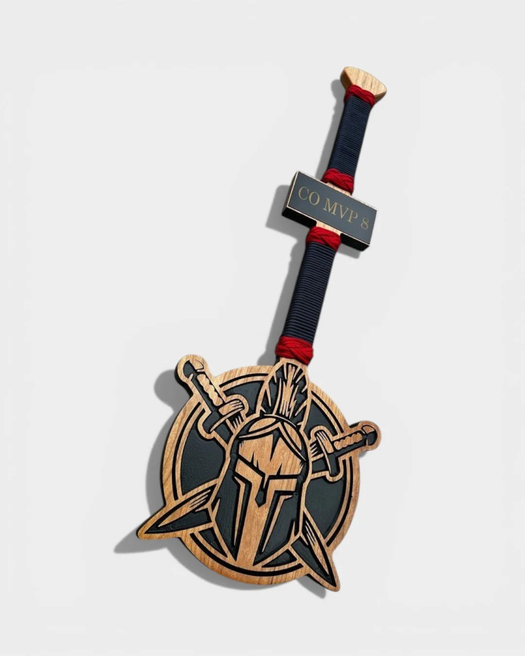 Spartan Helmet and Crossed Swords Paddle