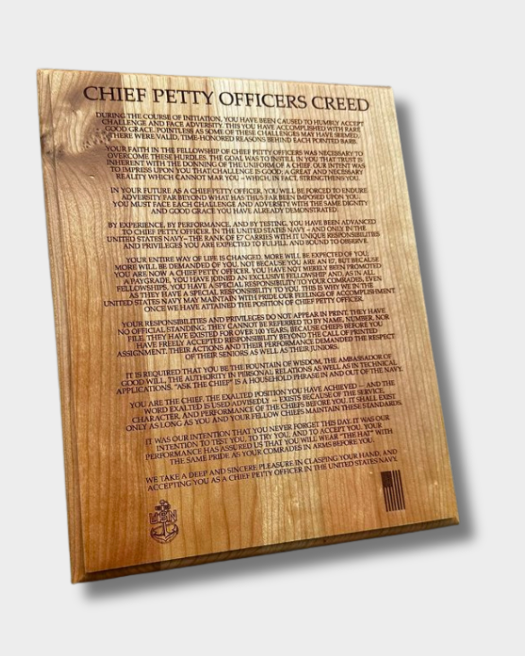 Chiefs Creed Plaque - 8"X10"