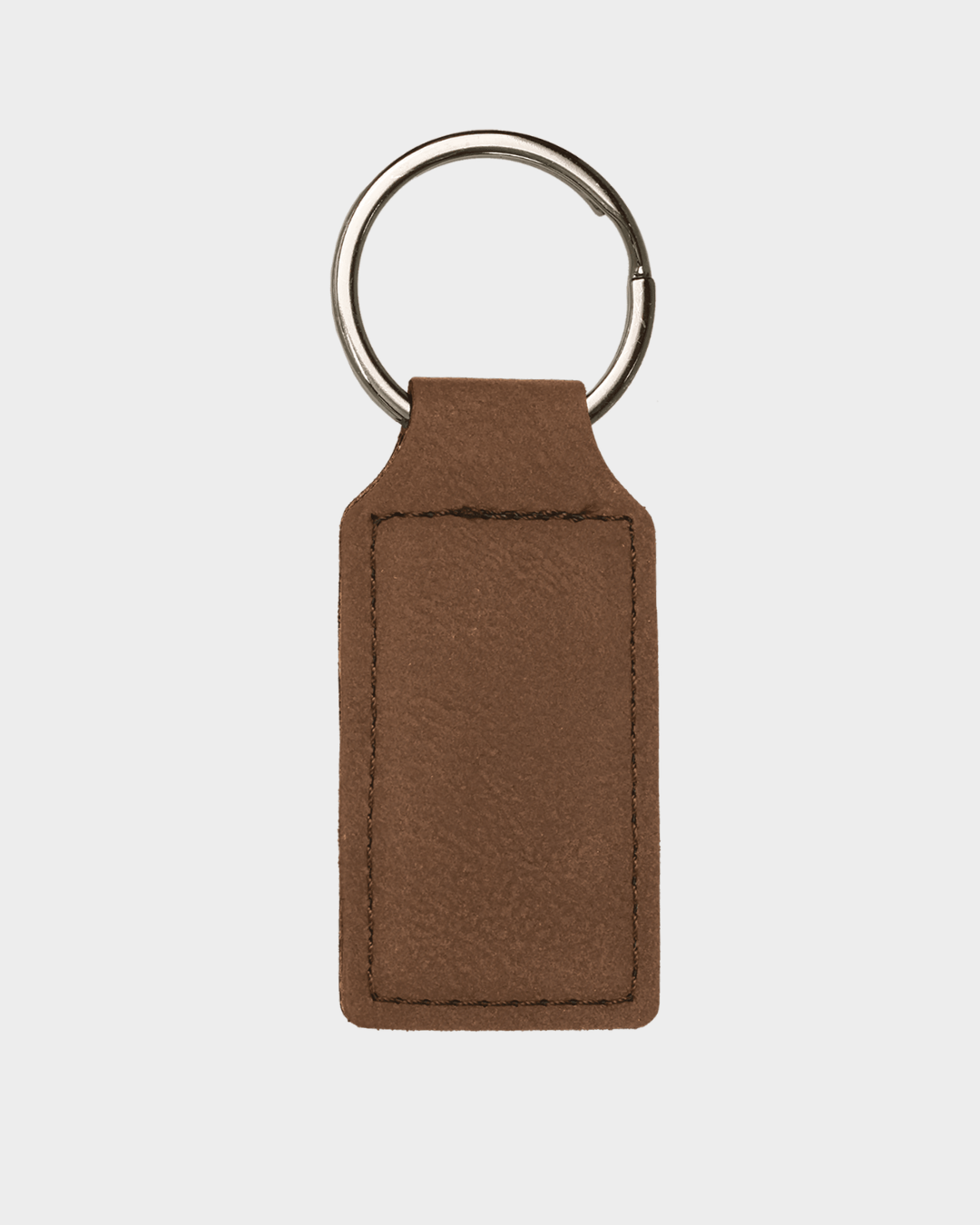 Key Chain - Dark Brown Leatherette
