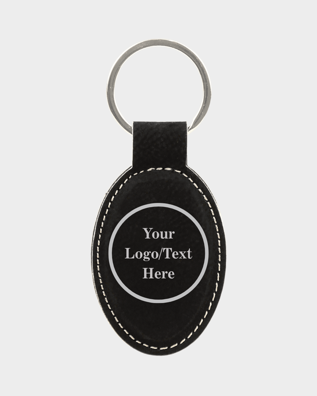 Key Chain - Oval Leatherette