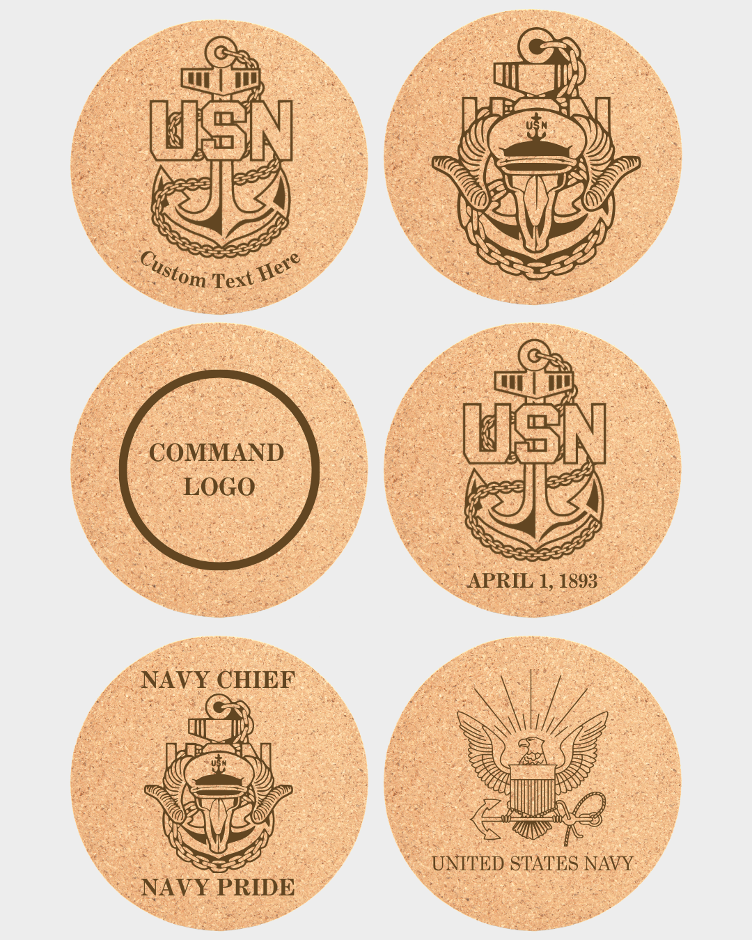 Cork Coasters (Set of 6)